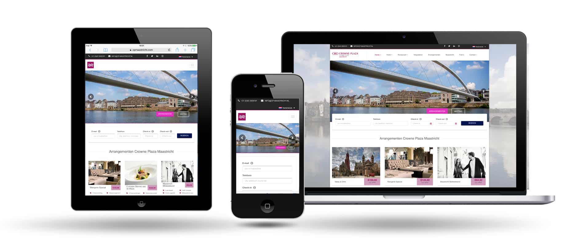 Volledig Responsive - Website geschikt voor Smartphones, Tablets en Desktop